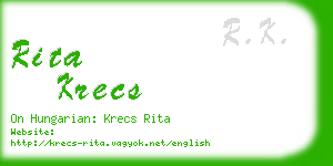 rita krecs business card